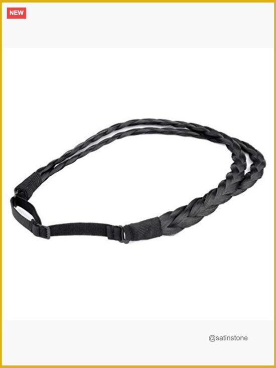 Synthetic Hair Braided Headband Hairpiece Extension Adjustable Strap main image 4